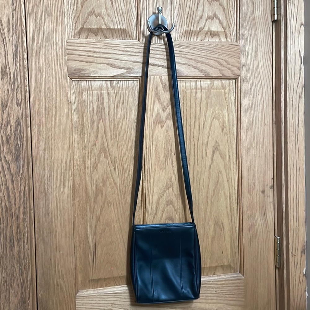 Nine West black leather crossbody